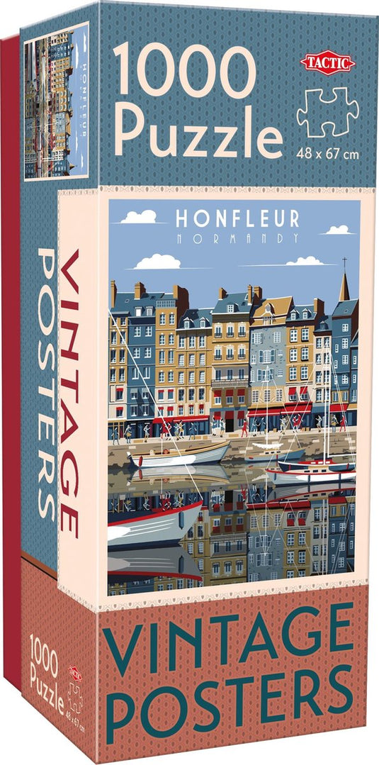 Tactic vintage normandy – puzzel – 1000 stukjes – rustiek frans landschap in retro stijl – strak en rustgevend ontwerp – hoogwaardige scandinavische kwaliteit