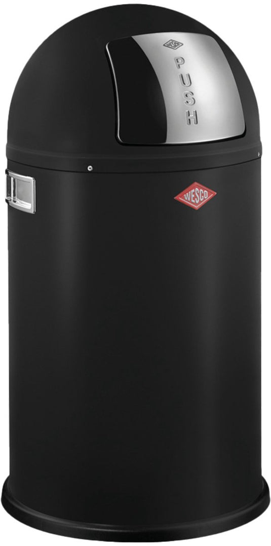 Wesco pushboy junior prullenbak | 22 liter | metaal -matzwart | vuilnisbak - made in germany