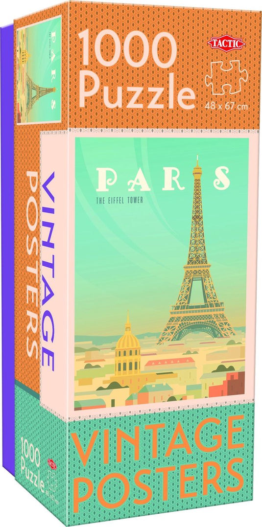 Tactic vintage paris – puzzel – 1000 stukjes – romantische wereldstad in retro stijl – strak en rustgevend ontwerp – hoogwaardige scandinavische kwaliteit
