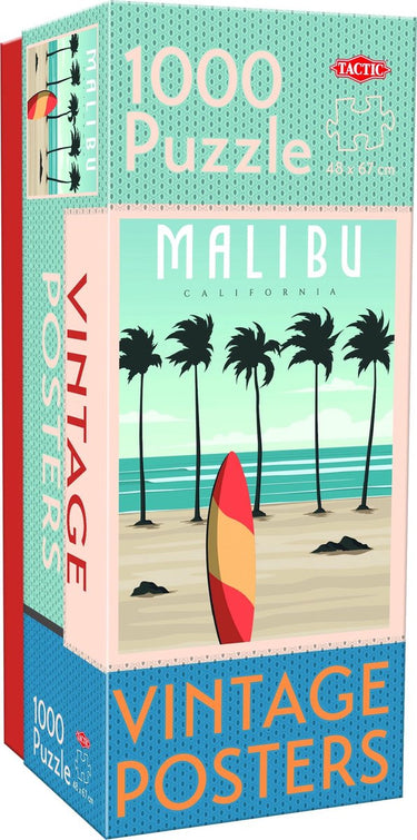 Tactic vintage malibu – puzzel – 1000 stukjes – retro strandgevoel uit californië – strak en rustgevend ontwerp – hoogwaardige scandinavische kwaliteit
