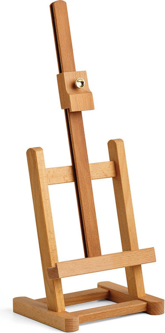 Merkloos sans marque rhine 7006559 tafel-ezel van beukenhout | verstelbaar tot 30 cm | compact licht | mini schildersezel