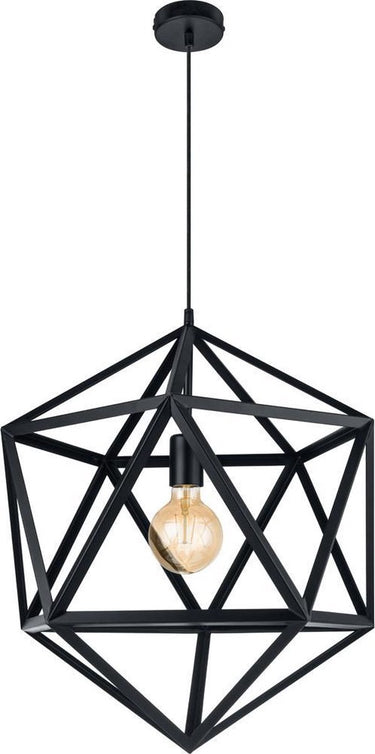 Eglo embleton hanglamp - e27 - ø 46 cm - staal - zwart