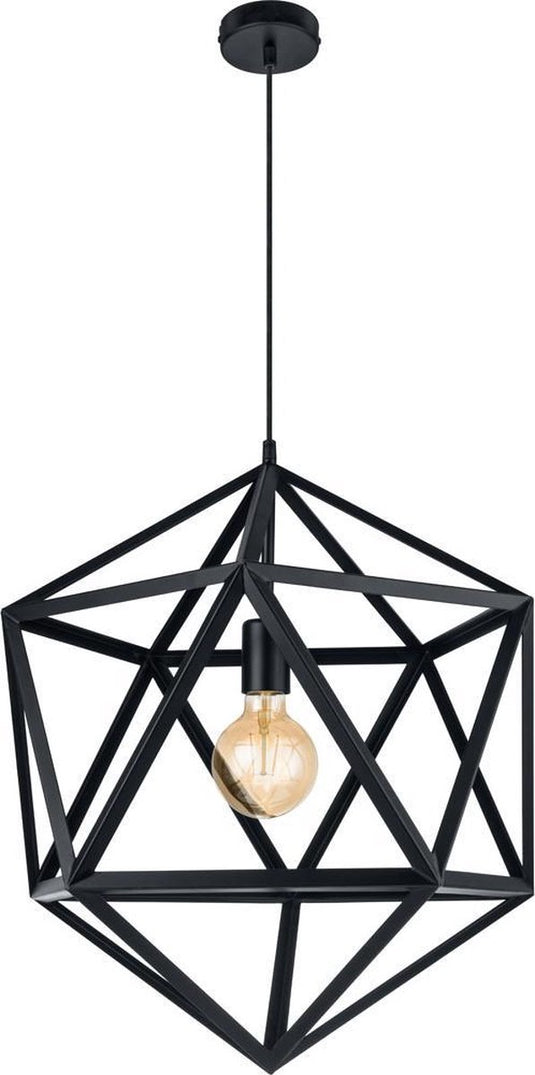Eglo embleton hanglamp - e27 - ø 46 cm - staal - zwart