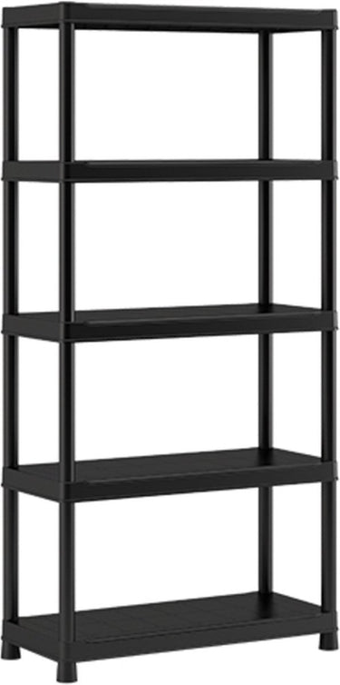 Keter kunststof stellingkast - opbergrek - 90x40x182cm - zwart
