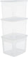 Iris clearbox opbergbox - 30l - kunststof - transparant - set van 3