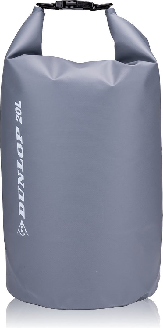 Dunlop drybag 20 liter - waterdichte tas - grijs