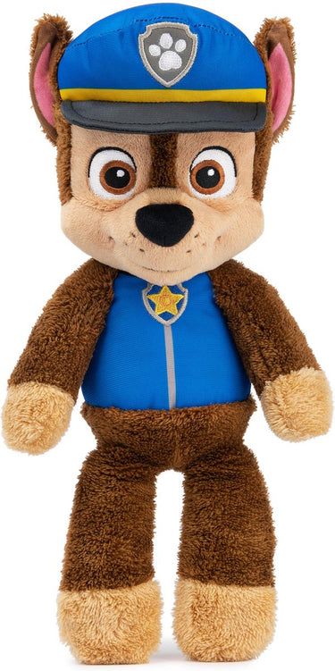 Paw patrol gund - chase knuffel met lange armen van 33 cm - blauw en bruin