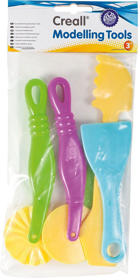 Creall klei gereedschap 5-delig plastic