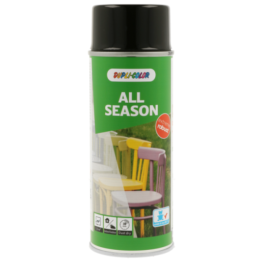 Dupli-color spuitlak ral-9005 - 400 ml all season gitzwart, glans