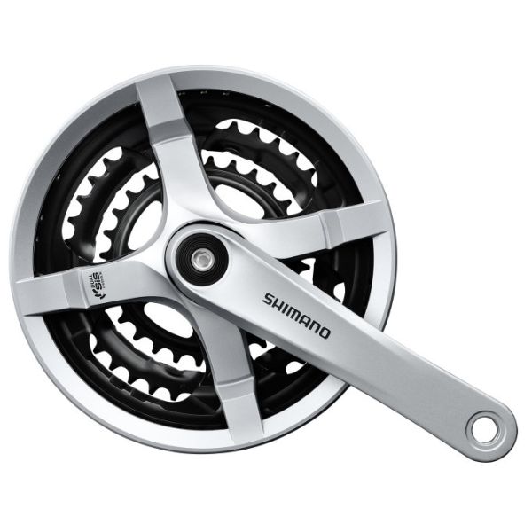 ギャラリービューアに画像をロードする, Shimano crankstel 6 7 8-speed – 175 mm – 48 38 28 tanden – zilver
