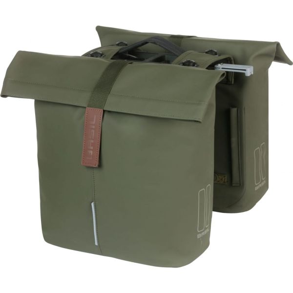 Load image into Gallery viewer, Basil Tas City Dubbel MIK Vegan Leather | Moss Green
