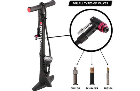 Trivio - fietspomp storm hogedruk 11 bar 160 psi