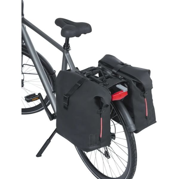 Load image into Gallery viewer, Basil dubbele fietstas soho nordlicht mik 41 liter - zwart
