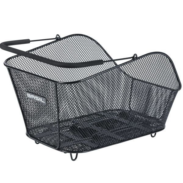 Load image into Gallery viewer, Basil fietsmand icon m met mik bevestiging 13 liter 39 x 24 x 14 - zwart
