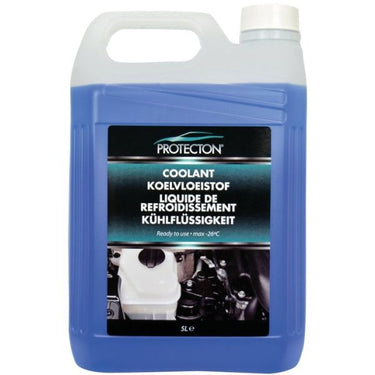 Protecton koelvloeistof kant klaar - geeft bescherming tot -26°c - beschermt het hele jaar door -tast geen lak, rubber of metaal aan - veilig voor radiator - voorkomt kalk- en schuimvorming - 5 liter