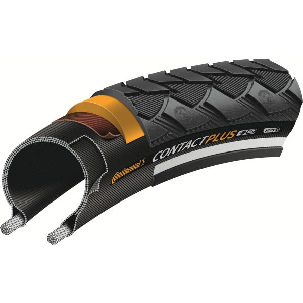 Afbeelding laden in galerijviewer, Continental Contact Plus - Stadsfietsband 28x1.60 - Draadband - Zwart

