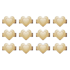 We r makers • charm staples heart gold 12pcs