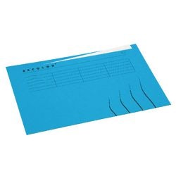 Dossiermap djois a6002-446 karton 225g m2 a4 blauw ongelijkzijdig bedrukt
