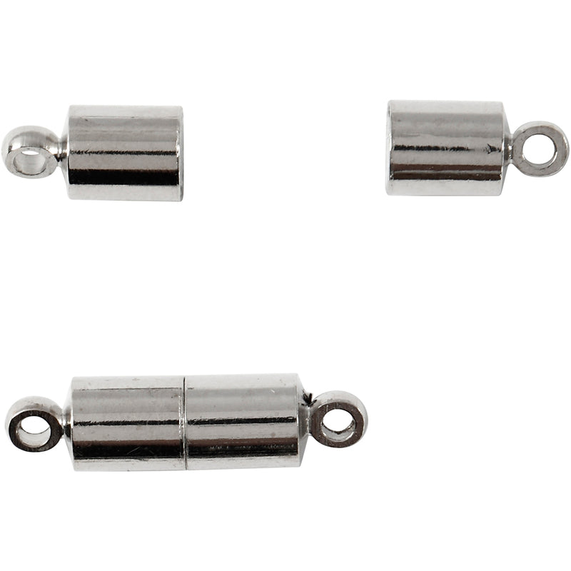 Load image into Gallery viewer, Https: www.cchobby.nl magneetsluiting-met-ogen-l-15-mm-d-5-mm-verzilverd-10-stuk-1-doos
