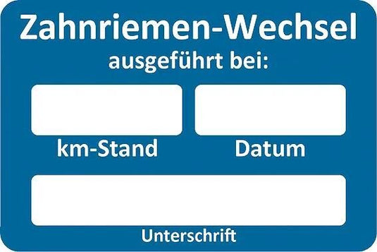 Eichner kundendienstaufkleber sticker timing belt customer service sticker