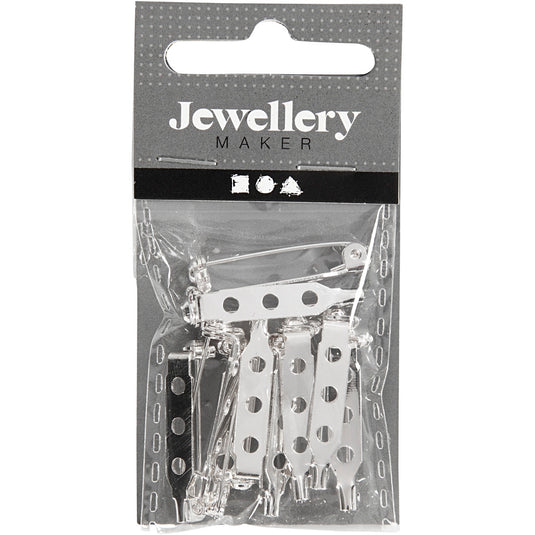 Creativ company https: www.cchobby.nl brochespeld-l-25-mm-verzilverd-10-stuk-1-doos