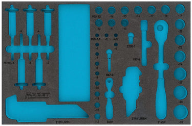 Hazet module-inlay soft foam insert, empty for #163-466 106