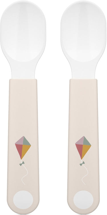 Mepal mio oefenlepel - set van 2 - goede grip - kinderservies - sunshine rainbow