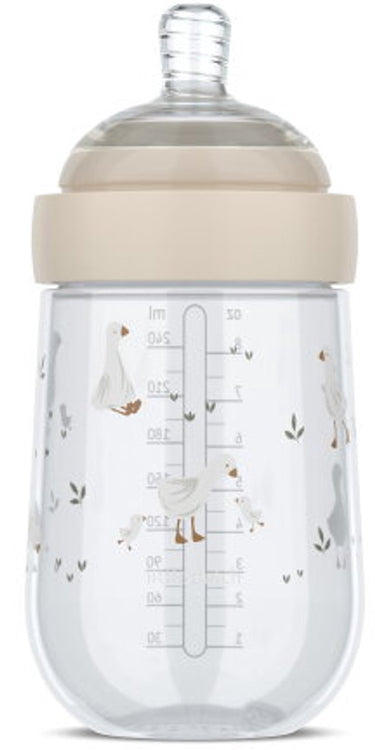 Mepal mio babyfles little dutch - 240 ml - anti-koliek - spiraalontwerp voorkomt verstopping - siliconen van medische kwaliteit - little goose