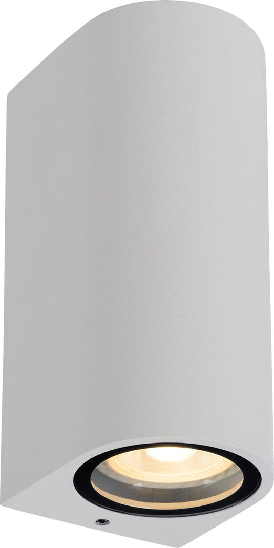 Lucide zaro - wandspot wandlamp binnen buiten - 2xgu10 - ip44 - wit