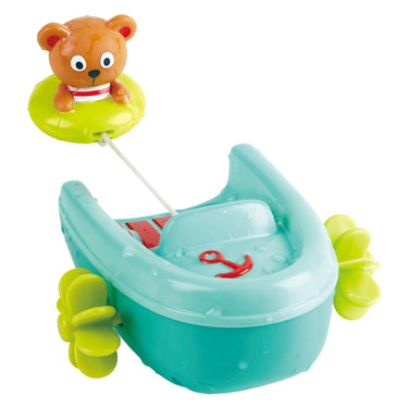 Hape badspeelgoed pullback boot met beer