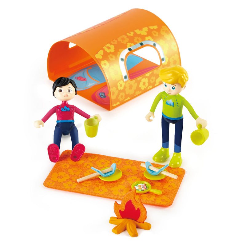 Load image into Gallery viewer, Hape Houten Avonturenbus Poppenhuis
