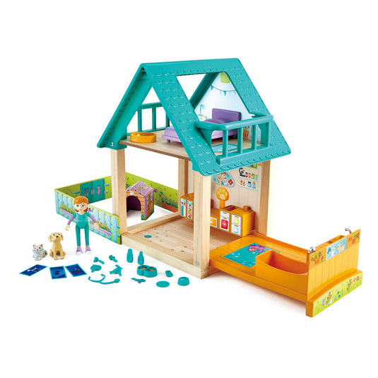 Hape furry vriend dierenartspraktijk speelset