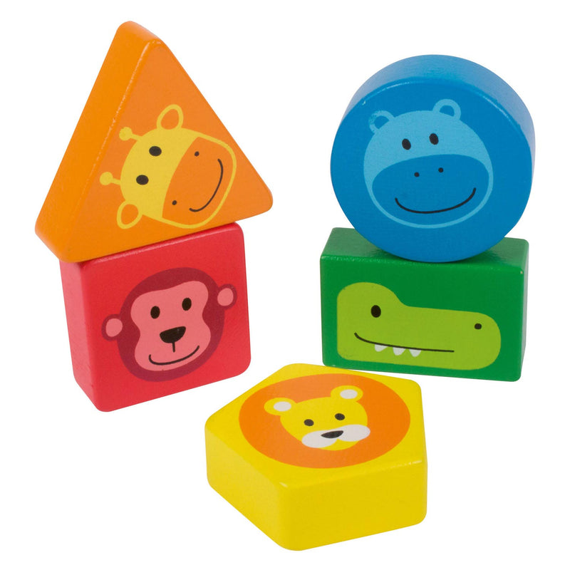 Load image into Gallery viewer, Beleduc houten stapeltoren met vormen
