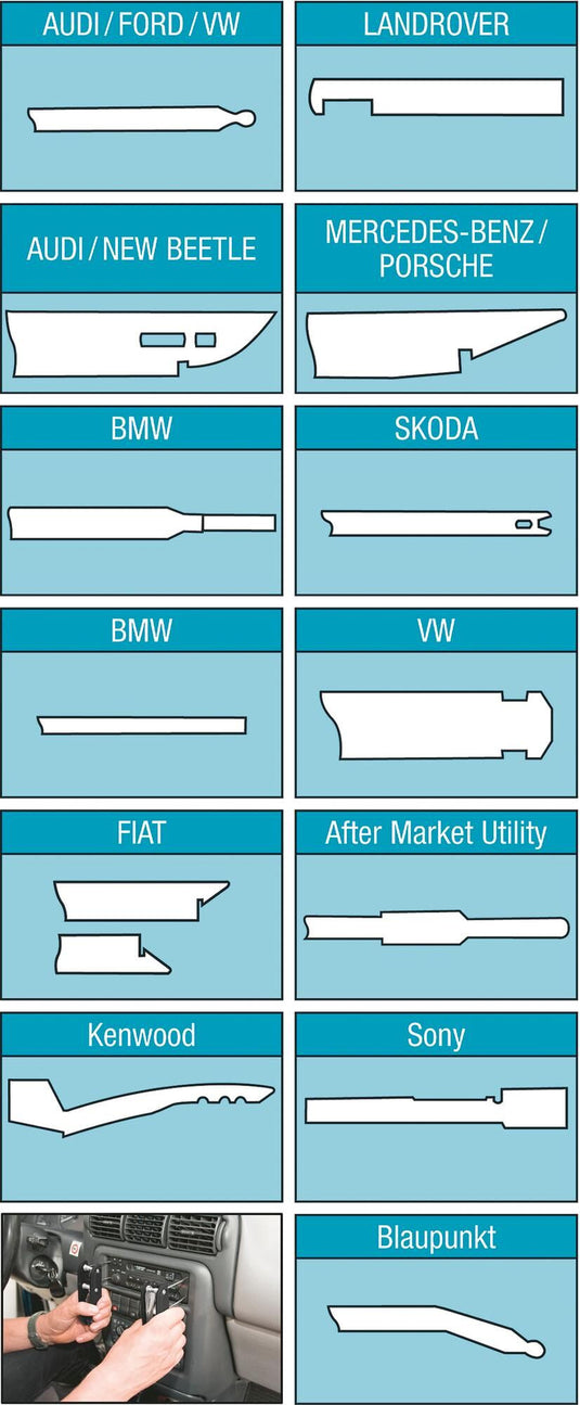 Hazet demontage installatie beugel set disassembly tool for radi 140x58x50