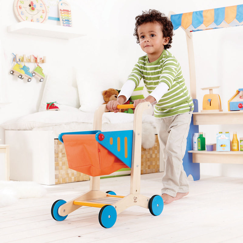 Load image into Gallery viewer, Hape houten winkelwagen

