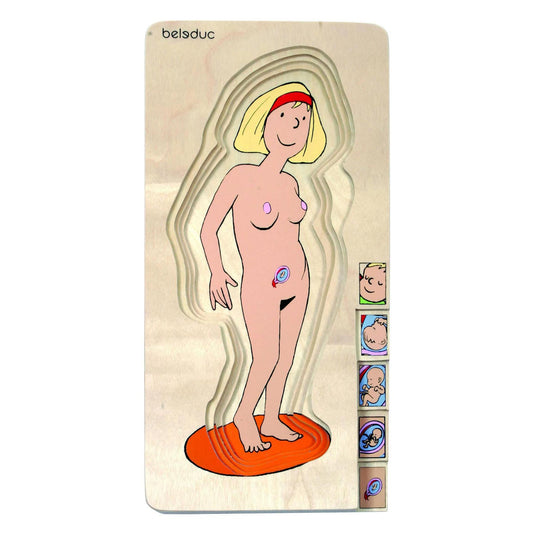 Beleduc houten lagenpuzzel zwangerschap