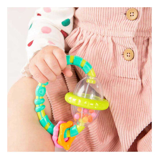 Grijp en draai rammelaar en bijtspeeltje