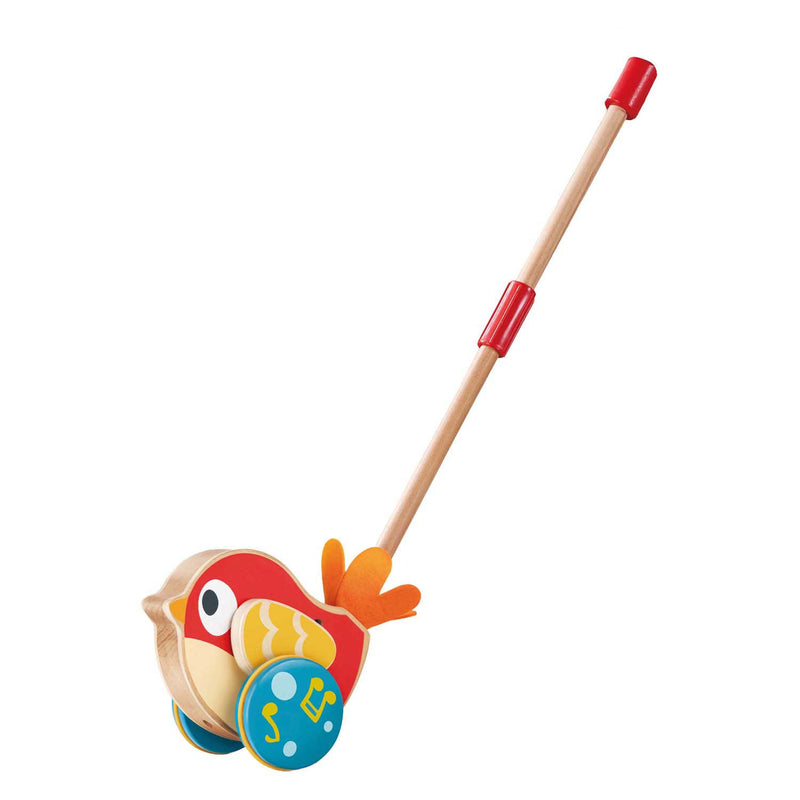 Load image into Gallery viewer, Hape lilly vogel houten duwstok met geluid
