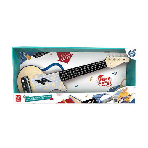 Hape ukelele met lichtjes - blauw