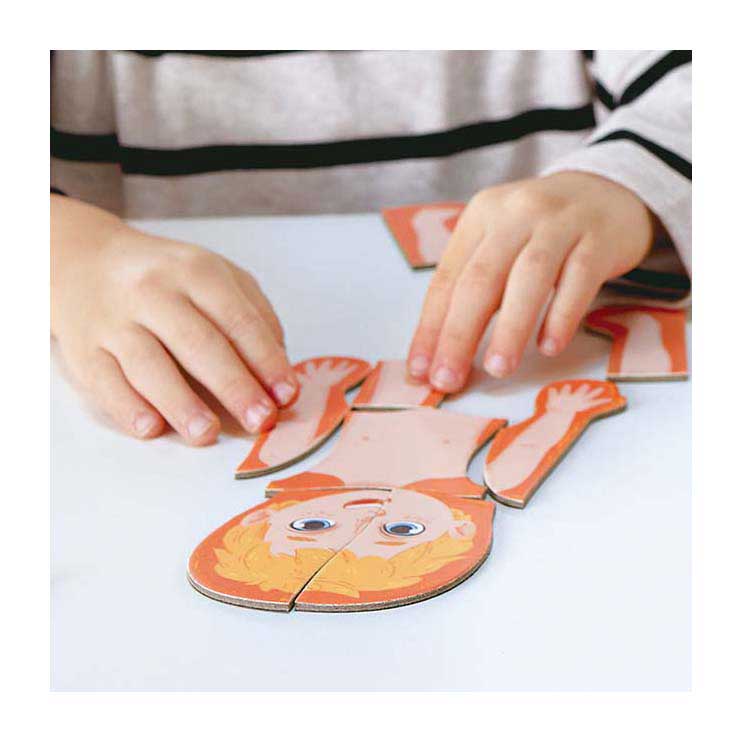 Load image into Gallery viewer, Hape menselijk lichaam magnetische puzzel - 63dlg.
