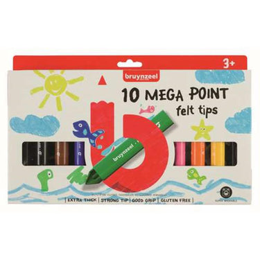 Bruynzeel mega point viltstiften 10 stuks