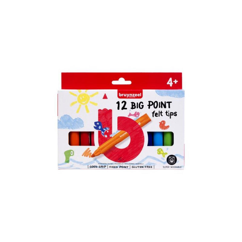 Load image into Gallery viewer, Bruynzeel big point viltstiften 12st
