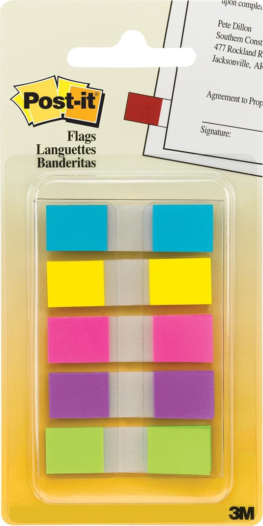 Post-it indextabs 6835 11.9x43.1mm 3+2 assorti