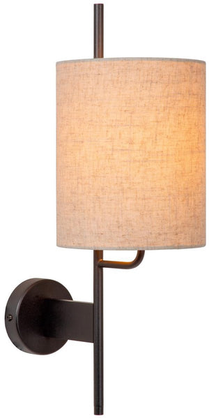 Lucide magic - wandlamp - 1xe27 - met usb oplaadpunt - zwart