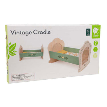 Classic world wooden cradle vintage doll bed - uni