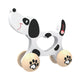 Classic world houten duwfiguur hond