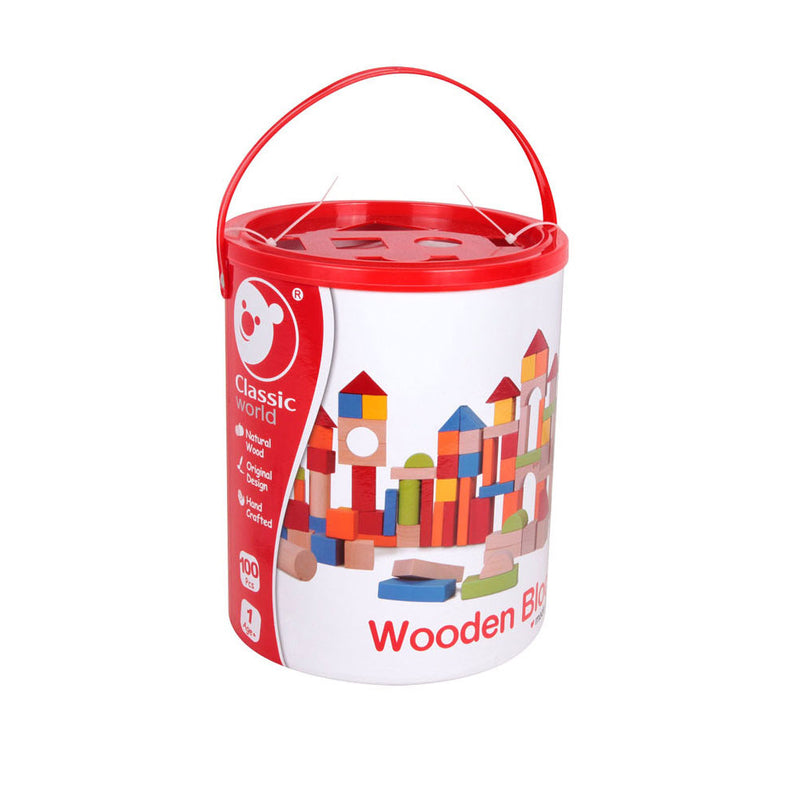 Load image into Gallery viewer, Classic world houten blokken, 100dlg.
