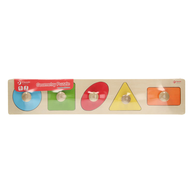 Load image into Gallery viewer, Classic world houten noppenpuzzel vormen, 5st.
