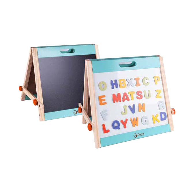 Load image into Gallery viewer, Classic world houten magneet- en krijtbord
