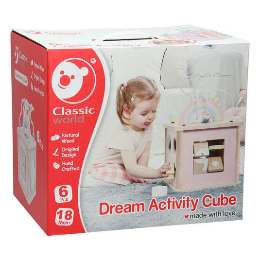 Classic world houten activiteitenkubus